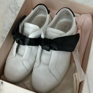 ALEXANDRE BIRMAN CLARITA SNEAKERS BLACK BOW SIZE 38